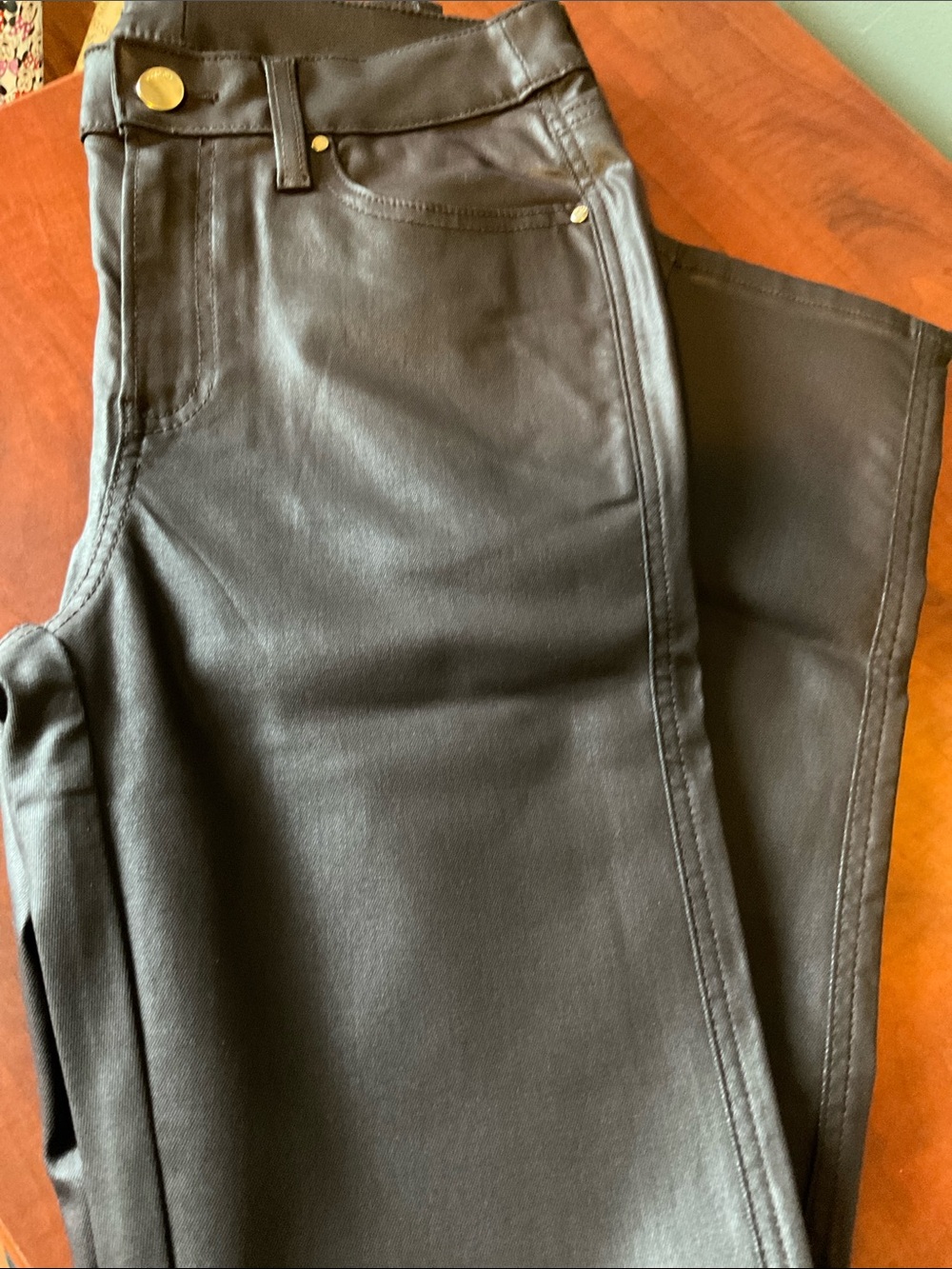 Women's coated denim